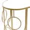 24" Gold Contemporary Metal Accent Table